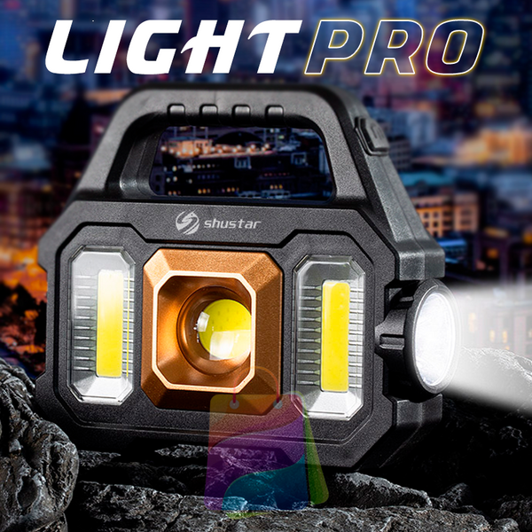 Lanterna LED Portátil Recarregável a Luz Solar USB - LightPro