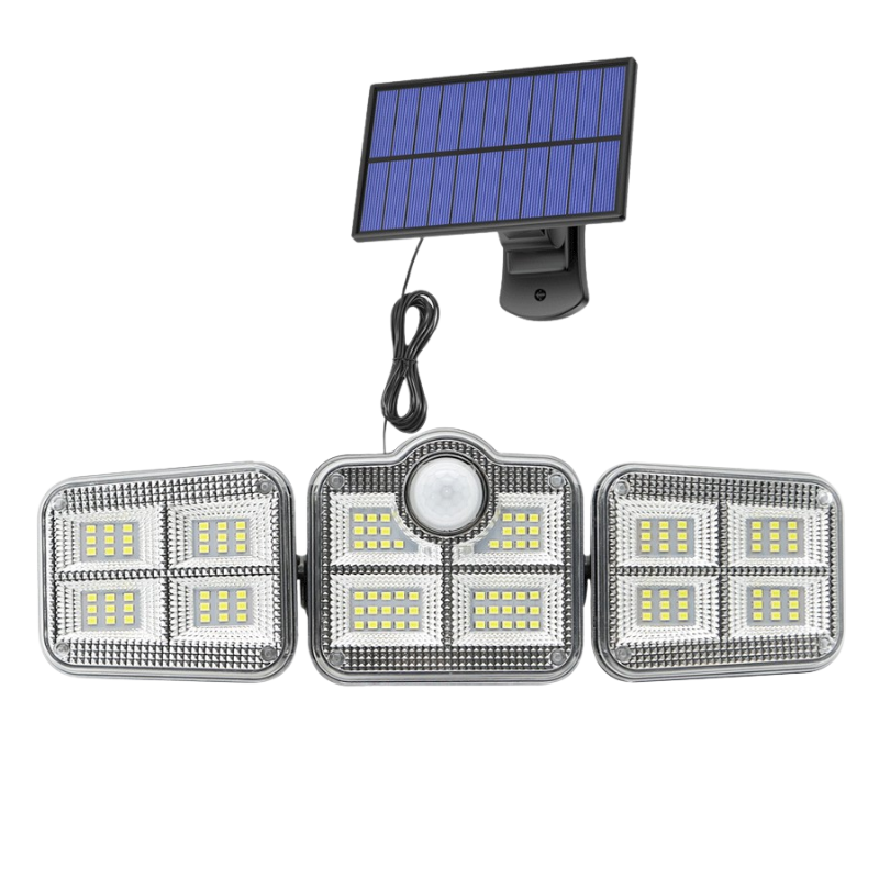 Holofote Solar LED 800W com 3 Cabeças- PowerLight