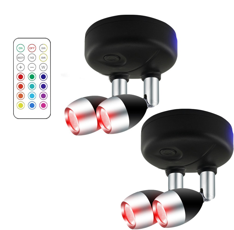 Spot Flexível Duplo Luz de LED com 13 Cores e Controle Remoto